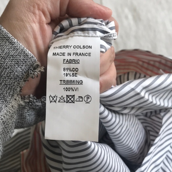 NWT Thierry Colson Striped LouLou Pant Charcoal - Picture 7 of 7